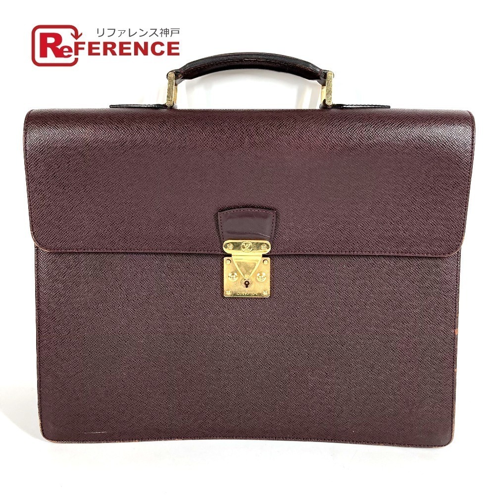 Louis Vuitton Taiga Serviette Moscova Bag Handbag Briefcase Business Leather